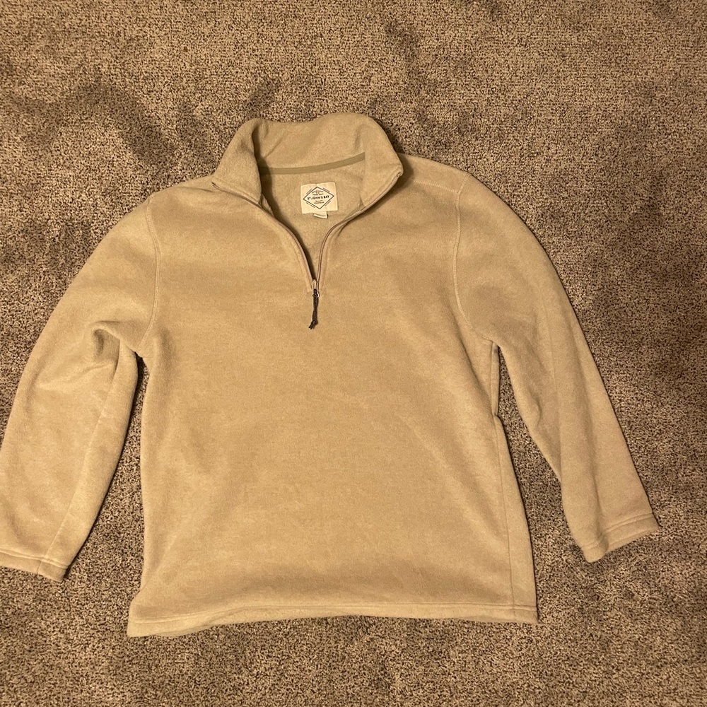 L Tan Zip Up Fleece
